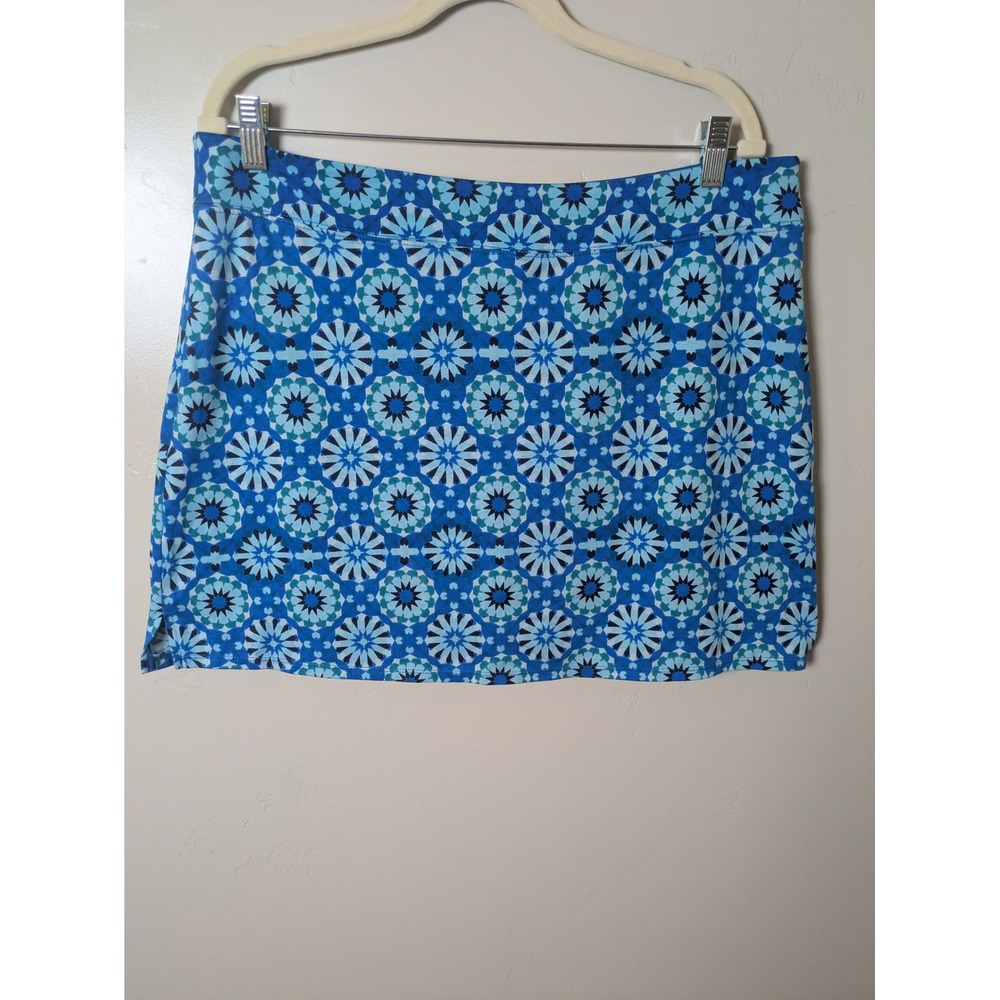 Tranquility by Colorado Clothing Women's Size XL Blue Geometric Print Skort